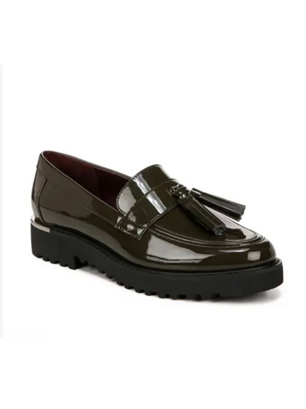 Franco Sarto Womens Carolynn Tassel Loafer In Olive Size 7.5M Slip-On